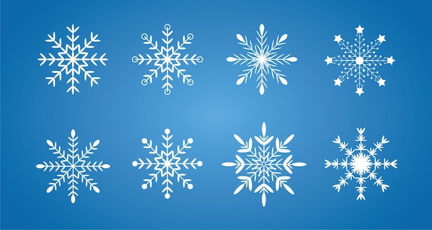 Vector Different Snow Flakes