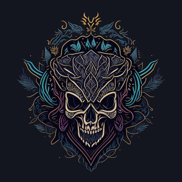 a vector digital art vintage tattoo design tshirt illustration colorful template