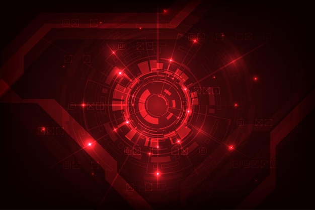 Vector vector digital hud technology adstract with red light futuristic background