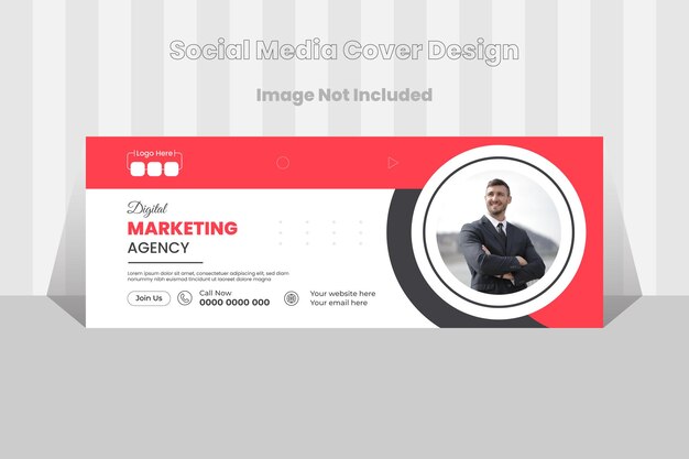 Vector digital marketing corporate social media cover template