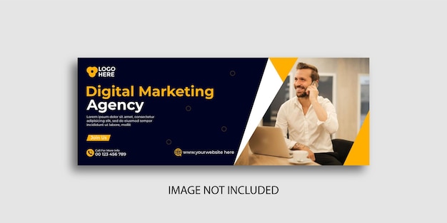 Vector digital marketing corporate social media facebook cover template