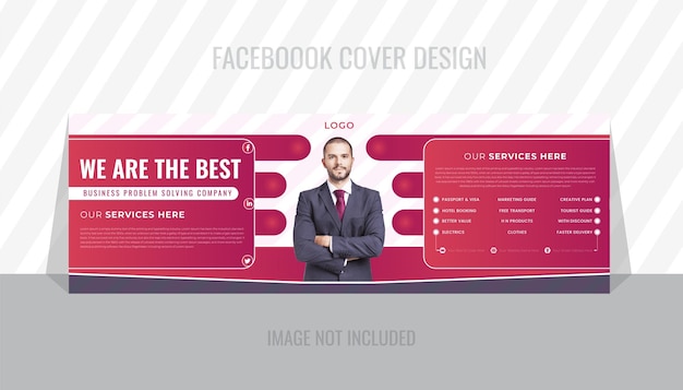 Vector digital marketing Facebook cover page banner template