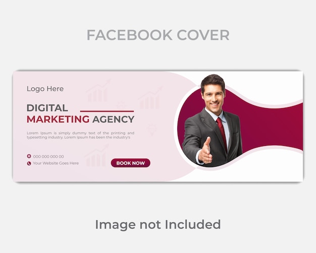 vector digital marketing facebook cover page template