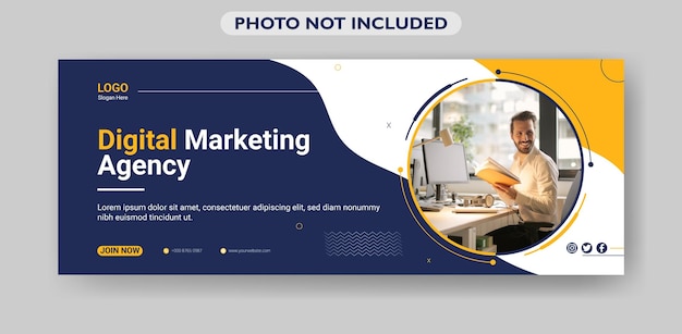 Vector vector digital marketing fb cover and web banner template design