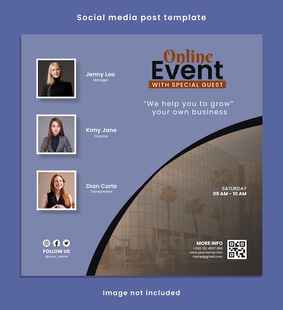 Vettore vector digital marketing evento online business poster piazza instagram social media post