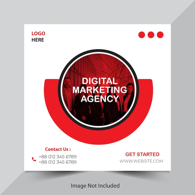 Vector digital marketing social media and instagram post template banner.