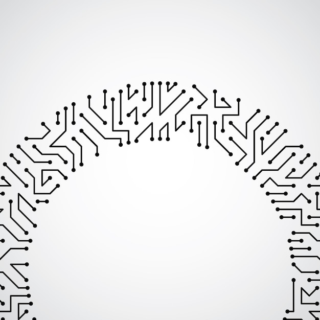 vector digital technology background with circuit board elements, computer scheme texture. device component, microprocessor abstract illustration.
