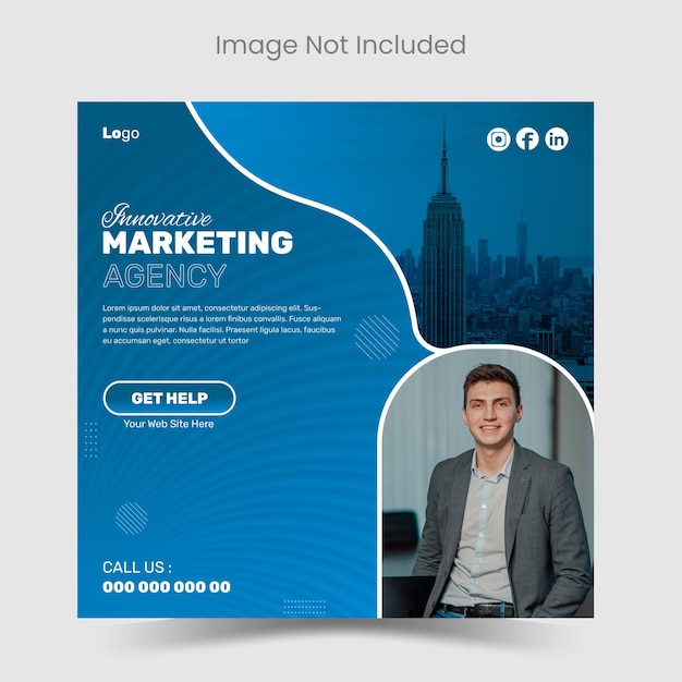 Vector digitale marketing zakelijke banner of corporate social media banner en Instagram post