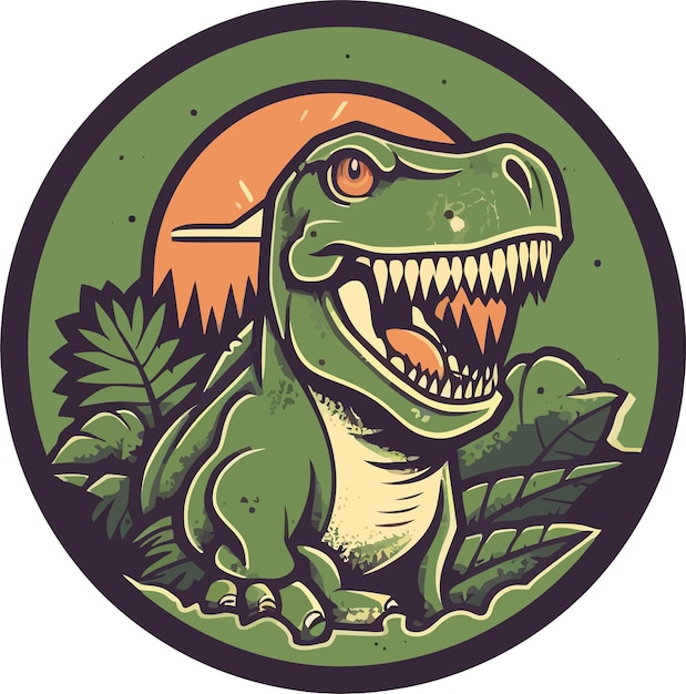 Vector dinosaur tshirt design