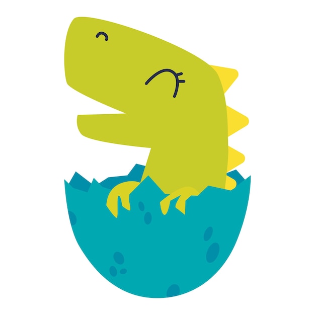 Vector dinosaurus baby in egg