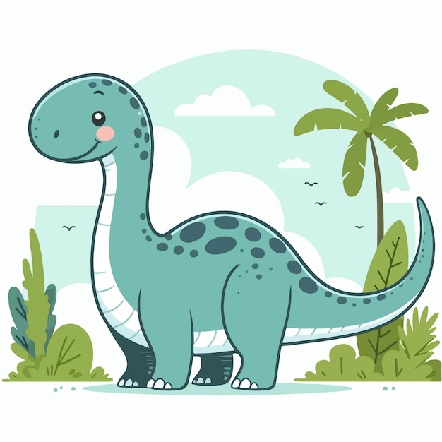 Vector vector dinosaurus cartoon illustratie