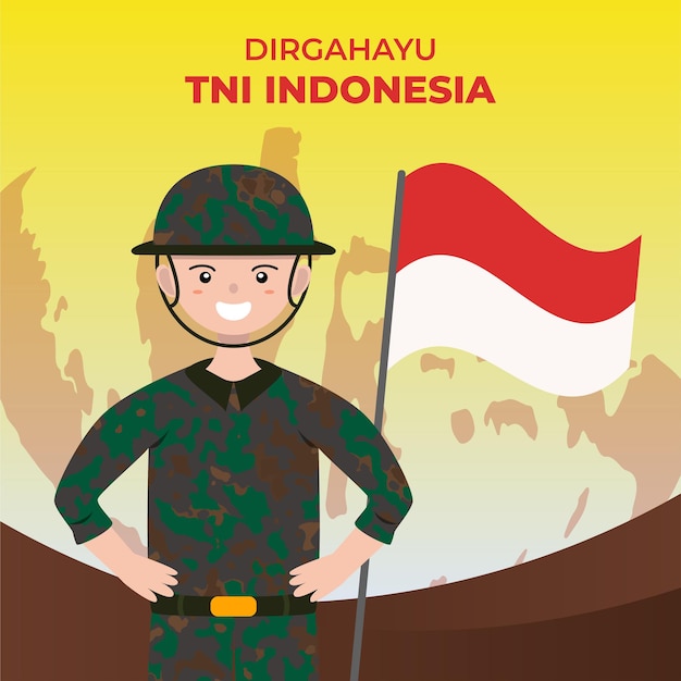 Vector dirgahayu tentara nationaal Indonesië