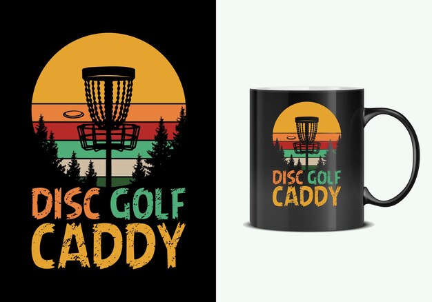 Vector vector disc golf mug design