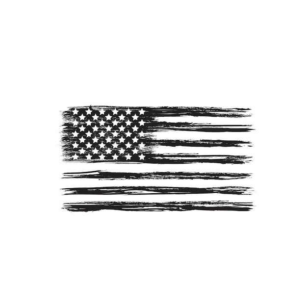 Vector vector of the distressed american flag