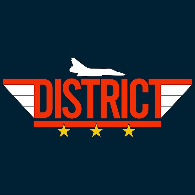 vector district typografie illustratie ontwerp