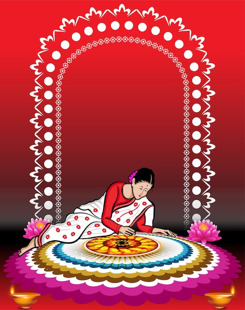 Vector vector diwali concept banners ights en diya