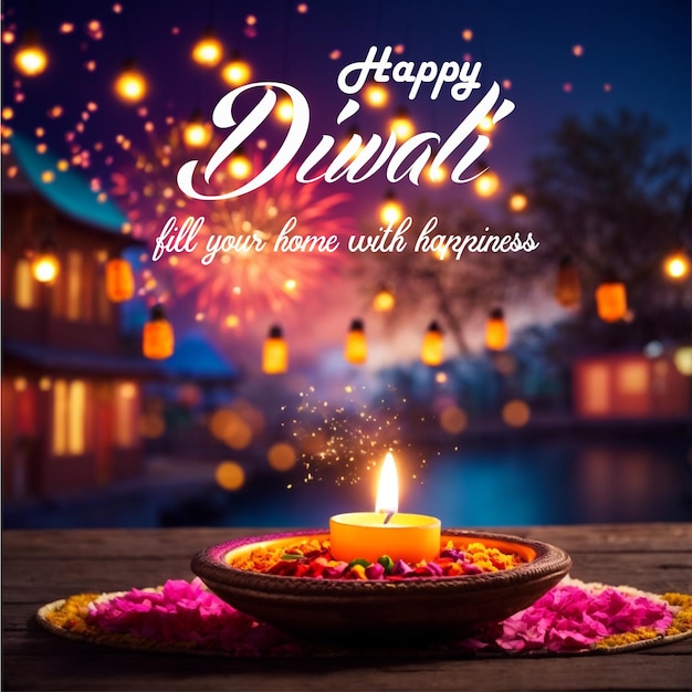 Vector vector diwali social media post design