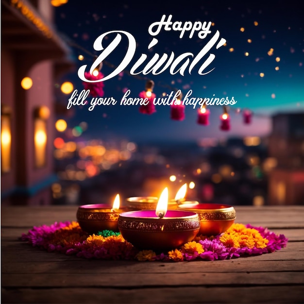 Дизайн постов в социальных сетях Vector Diwali