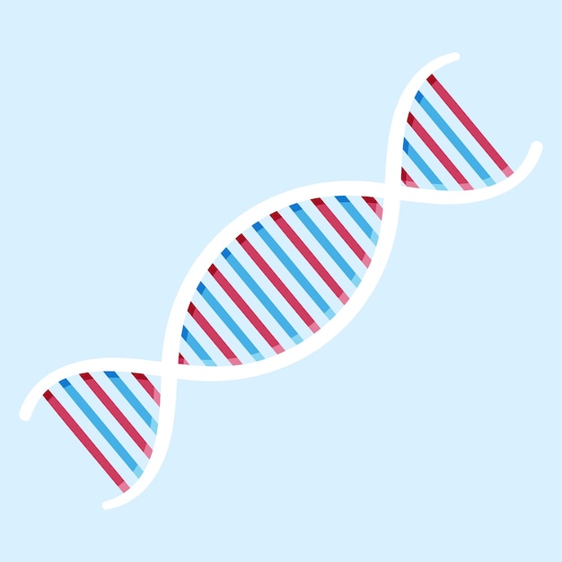 벡터 ⁇ 색 바탕에 고립된  ⁇ 터 dna 나선 기호