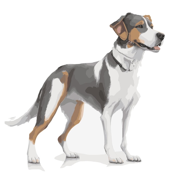Vector vector dog animal clipart editable white background