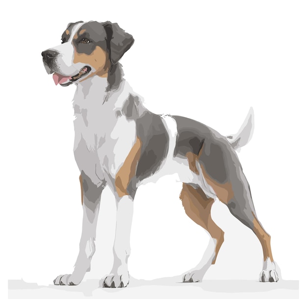 Vector vector dog animal clipart editable white background