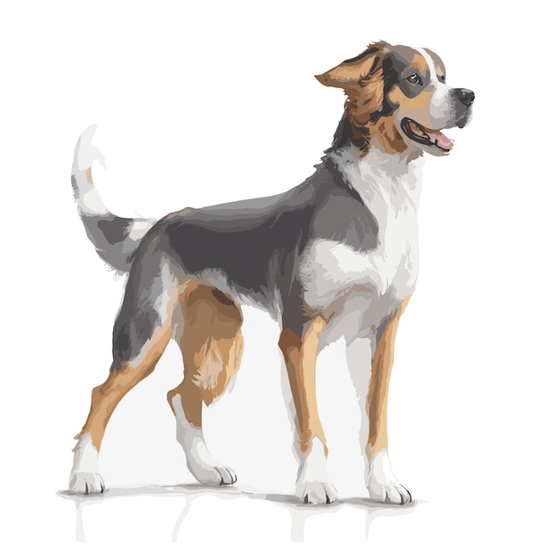 Vector Dog Animal clipart editable white background