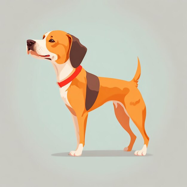 Vector dog cartoon design illustration premium vector