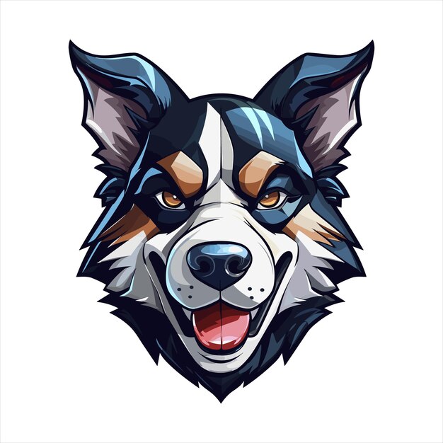 Vector dog head mascot logo template