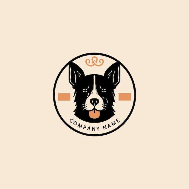 Vector vector dog logo template