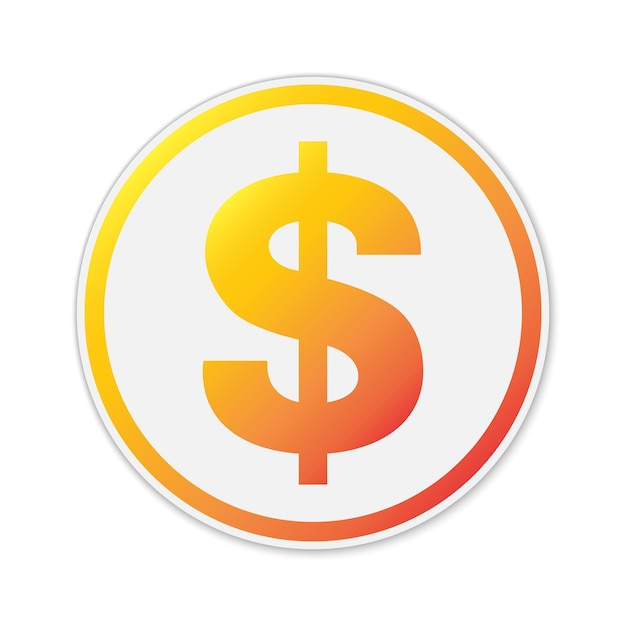 Vector Dollar symbol isolated