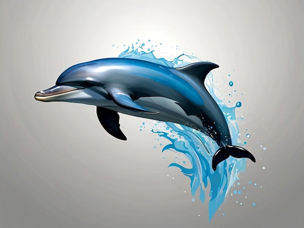 Vector A dolphin isolated