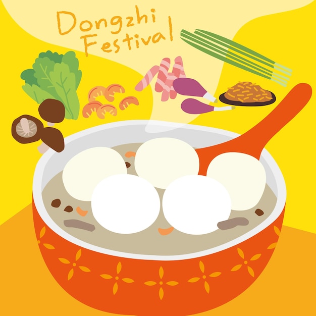 Vector vector dongzhi festival illustration