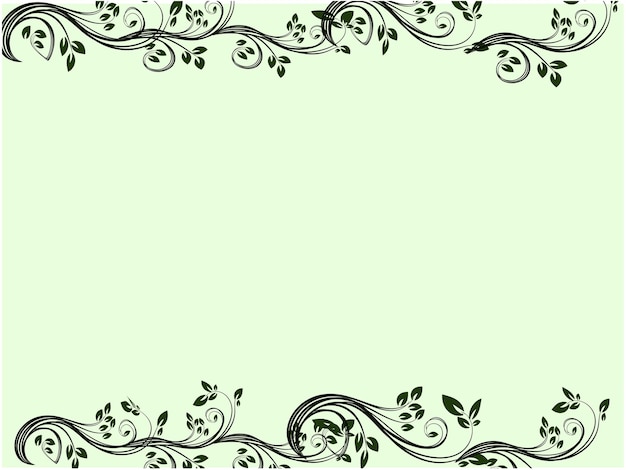 Vector doodle cirkel frame clipart botanische illustratie in vector