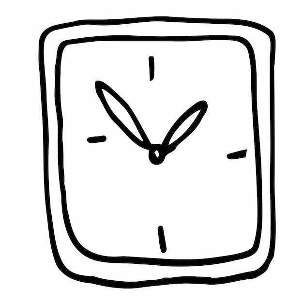 Vector vector doodle clock. icon, business sign. vector eps.10