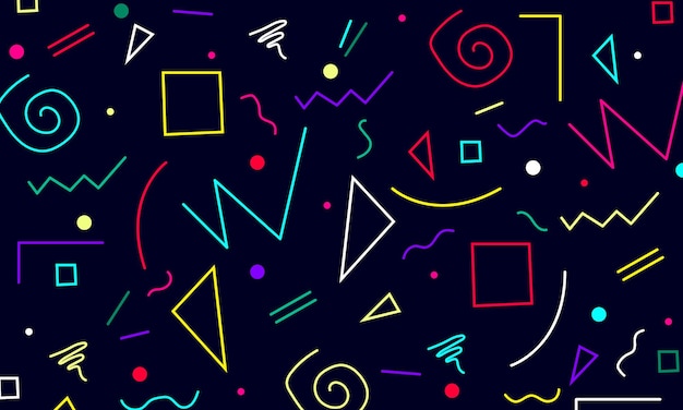 Vector doodle geometrische lijn abstarct achtergrond