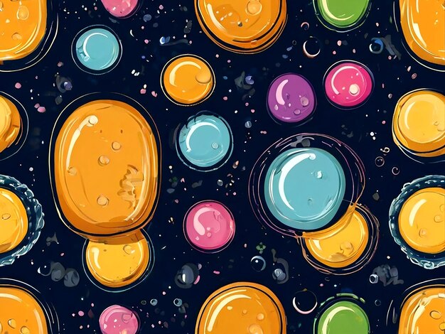 Vector vector doodle illustration of solid soap with bubbles isolated