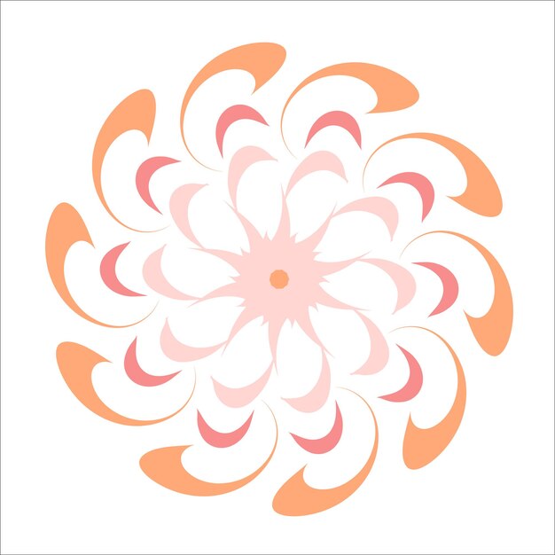 Vector doodle mandala Rouns pattern with ornament