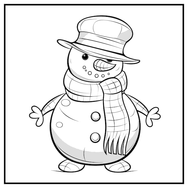 Vector doodle set vakantie sneeuwpop