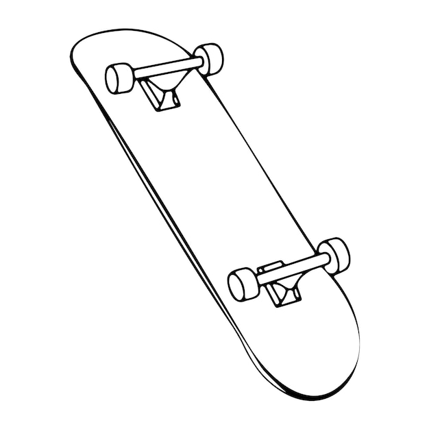 Vector doodle skate icoon