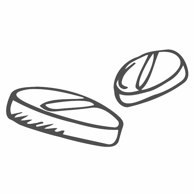 vector doodle tablets,pills. medicine sketch