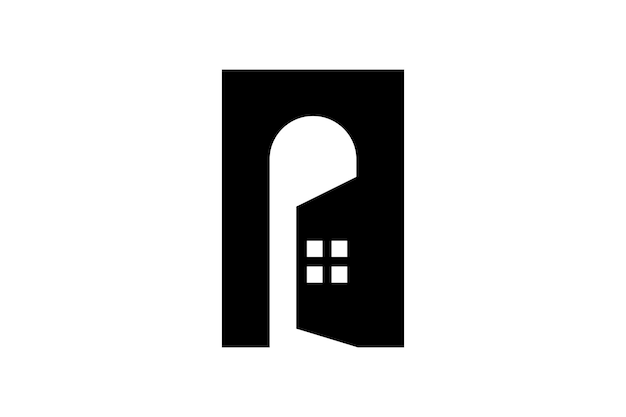 ドア窓のベクトルのロゴ