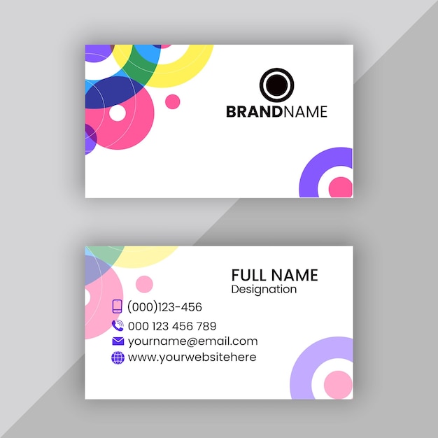 Vector doublesided creative business card template