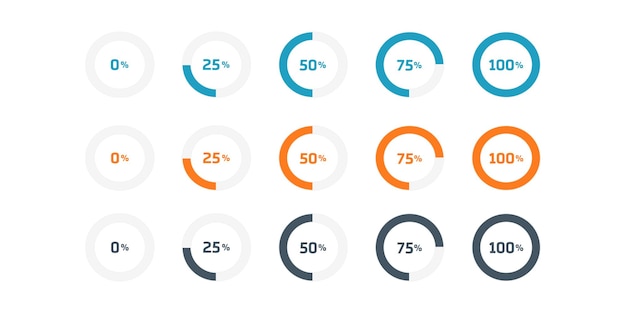 Vector download or upload status icon illustration, load icon. circle website buffer loader.