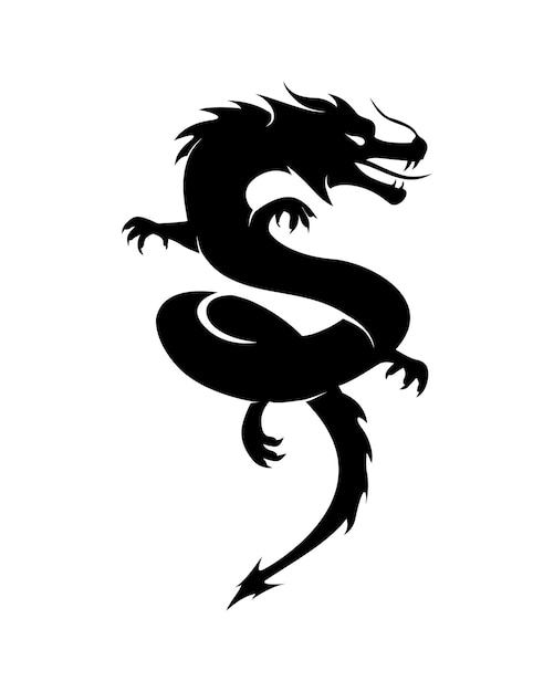 vector dragon logo silhouette