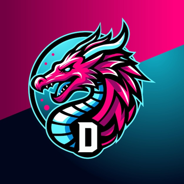 Vector_dragon_pink_blue