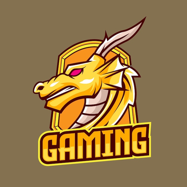 Vector of dragon with esport style illustration