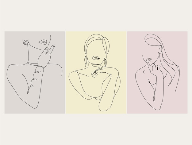 아름다운 여성과 소녀의 헤어 스타일의 터 그림 플라이어 템플릿으로 사용하기 위해