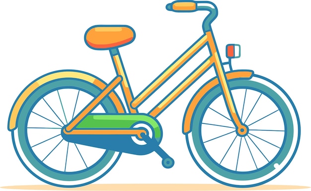 Vector vector drawing of cyclist riding bike illustrated bike handlebar vector