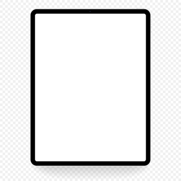 Vector drawing digital tablet isolated on white