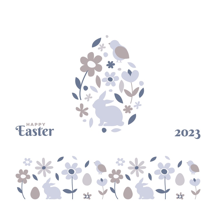 Vector vector drawing easter symbols traditions